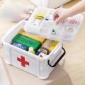 First Aid Medicine Storage Box With Handle Sorting Box. 