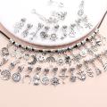 50PCS European Vintage Silver Designer Charms For Women's Pandora Style Necklace Bracelet DIY Jewelry Making Supplies Pendant. 