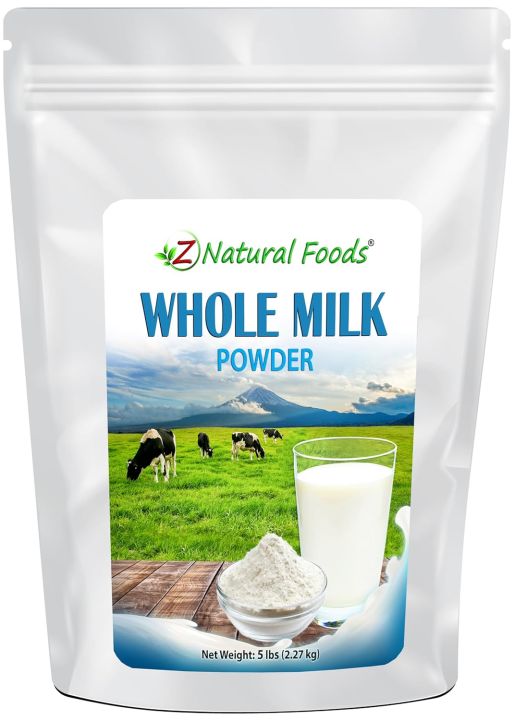 Z Natural Foods Premium Whole Milk Powder - Powdered Milk for Baking, Cooking, Drinks - Dry Milk Powder, Pasteurized, Non-GMO, Gluten-Free, Kosher-Certified, 200gm