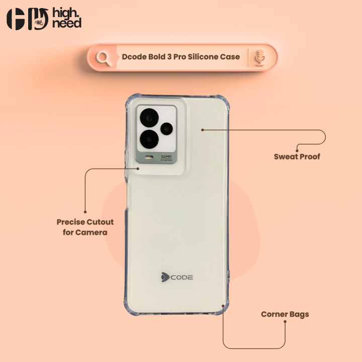 Dcode%20Bold%203%20Pro%20Transparent%20TPU%20Back%20Cover%20Anti-Shock%20Drop%20Resistance%20Case%20for%20Bold3%20Pro%20De%20Code%20-%20Image%205