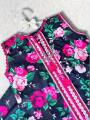 Baby dress Summer lawn printed 2pc frock for girls (Random Design). 