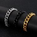 Black/Silver/Golden Cuban Link Chain Wrist / Hand Bracelet for Men / Boys - Mens Jewellery. 