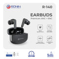 Ronin R-140 ANC & ENC Earbuds, 500mAh Battery with AI Voice Assistant, Gaming Mode, High-Performance Quad Mic Setup, Hands-Free Calling & Long Battery, Clear Sound, Pure Silence. 