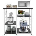 Multipurpose Kitchen Organizer Rack 4-Layer Microwave Oven Stand with Wheels. 
