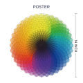 1000 Pcs Jigsaw Round Rainbow Colors Puzzles For Kids and Adults Puzzle For Teenagers 1000 Pieces Large Circle Gradient Color Fun and Challenging Family Game (Rainbow). 
