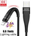Wopow USB Cable for iPhone 8 7 6 6s X Alloy Nylon Braid Fast USB Charging Cable for iPhone X 10 SE 5 5s for iPhone charger. 