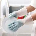 Gradient Color Waterproof Latex Gloves Women's Thin Laundry Household Cleaning Gloves Durable Kitchen. 