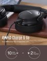 MPOW H19 IPO Active Noise Cancelling Headphones, 35H Playtime Over-ear Bluetooth Headphones with Rapid Charge, ANC Headphones with Soft Protein Earpads, Hi-Fi Stereo Sounds, Good Bass, 40mm powerful drivers, Wired and Wireless mode, Built-in Mic. 