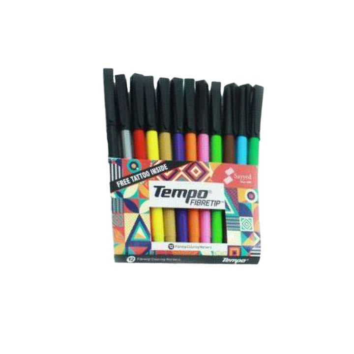 Tempo 12 Colours Marker Set