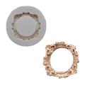 Round Photo Vintage Frame Silicone Mold Chocolate And Fondant Cake Decorating Mold Silicone DIY Baking Tool. 