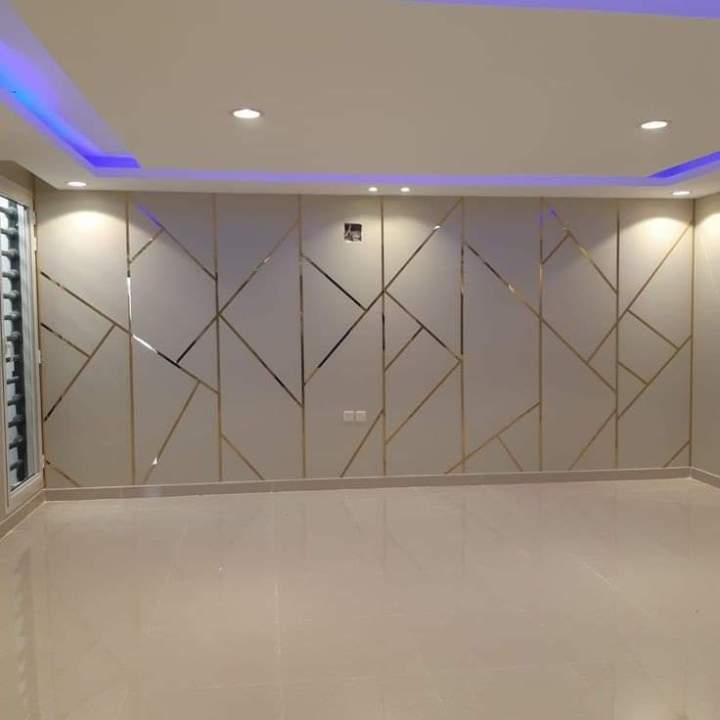 pvc golden strip 1 inch x 96 inch/ golden patti for wall decor / wall decor brass look pvc strip / golden mirror strip / metal look golden strip wallpaper