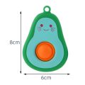 Dimple Fidget Toy Silicone Push Bubble Avocado Keychain Pendant Sensory Fidget Toys For Autism Stress Relievers For Adult. 