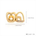 【Hot demand】New Gold Color Hip Hop Tooth Grillz Shiny Zircon Copper Tooth Jewelry Double Heart Hollow Heart Dental Grillz Punk Style. 