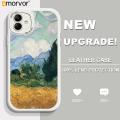 AMORVOR for Samsung A04 Back Cover Oil Painting PU Leather Case Soft Silicone Edge Mobile Cover. 
