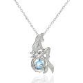 Glow In the Dark Mermaid Shaped Pendant Locket- Glowing Necklace For Women And Men. 