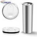 Skinny Tumbler Lid Transparent Spill Proof 20oz Tumbler Cover. 
