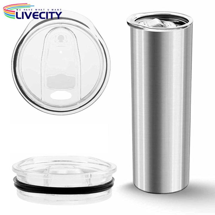 Skinny Tumbler Lid Transparent Spill Proof 20oz Tumbler Cover
