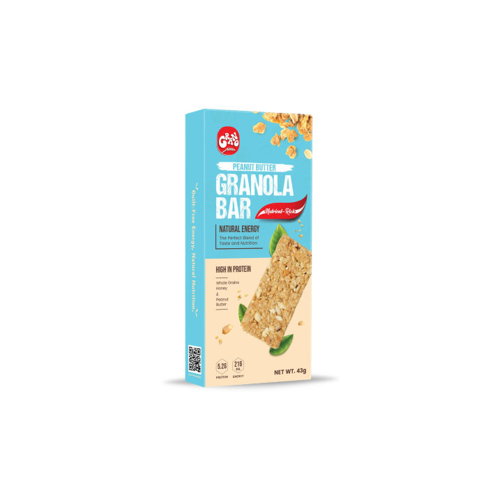 Grano Peanut Butter Granola Bar | Healthy Oats Bar with Nuts | Natural Energy & Protein Bar