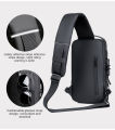 Boy's Fashion Youth Chest Bag New Artical Men's Motorcycle Bag Oxford Cloth Cross Body Bag. 