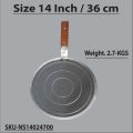 Iron Tawa Full Size Metal 14 Inch Durable Quality Heavy Duty for Roti Maker Tawa Iron Tawa 36cm Tawa for Pratha Dosa Maker Iron Pan for Chapati Loha Tawa Original With Wooden Handle Ulta Tawa Metal 13 Inch 12 Inch 30cm 33cm. 