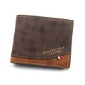 New Bronzed Printed Hinge Men's Wallet Short Frosted Multi Slot Large Capacity Money Clip Card Package Coin Purse Card Pack. 