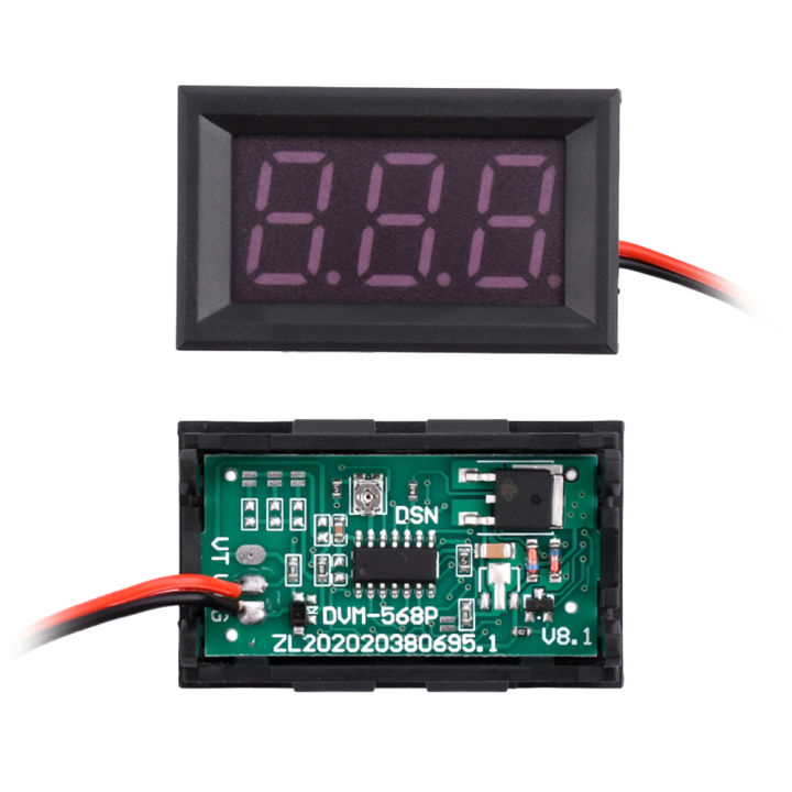DC 5V~120V Voltmeter LED Digital Display Voltage Meter E-Bike Indicator Display Voltage Tester Red/Blue/Green/Withe