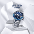 Zero® Regal Smartwatch 1.19" AMOLED Screen | Bluetooth Calling, 107 Sports Modes, Health Monitoring | Stainless Steel Case with Stainless steel chain strap | Best Price Smartwatch for Men, Women, iPhone & Android Users. 