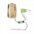 3.3V Adopter Input volts: 220-110-AC or 40v-24v-18v-12v-9v-5v DC Output: 3.3v DC Constent. can use for instent gyser forgive costly cells, run your instent gyser, oven, etc on wapda, now you don't need 2 pcs D cells.. 