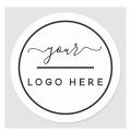 Business Thank You Stickers Custom Logo Round - Your Design. 