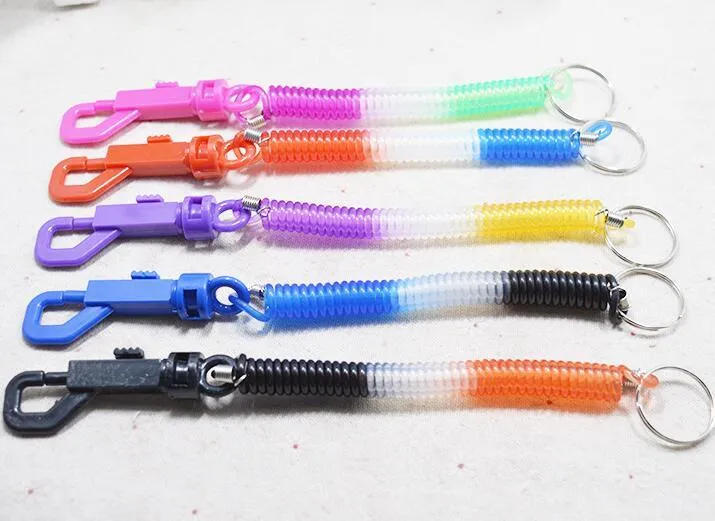 Pack%20of%2012%20Plastic%20Coil%20Spring%20Keychain%20with%20Plastic%20Hook,%20Retractable%20spiral%20Cord%20Keychain%20-%20Image%203