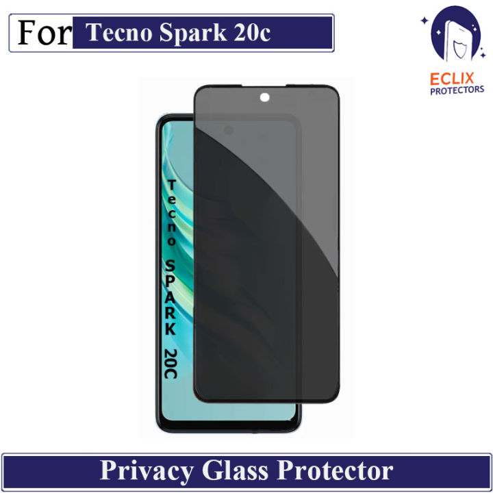 Tecno Spark 20C Privacy 3D Tempered Galas Screen Protector For spark 20c