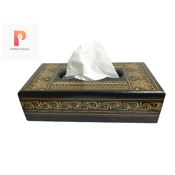 Wooden Tissue Box Nakshi Black - Fancy Tissue Box - Stylish tissue box - Wooden tissue box set - Decorative Wooden tissue box - Bridal tissue box - Tissue Box