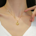 Retro Light Luxury Shell Pearl Pendant Necklace For Women Girls Fashion Unique Clavicle Chain Wedding Jewelry Accessories Gifts Qoddess. 