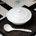 Sleek Borders Melamine Dinner Set DS#6001 (  4 Person serving Dinner Set = 22 PCS  ,  6 Person serving Dinner Set = 30 PCS  ,  8 Person serving Dinner Set = 43 PCS ). 