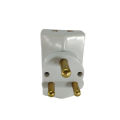 Round 3 Pin Multi Plug & Socket 15amp White - Brand Quality. 