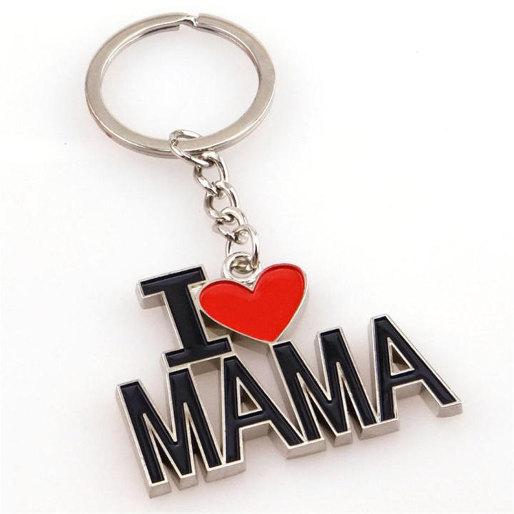 Day Gift Valentine' s Gift I Love PaPa Mama Keychain Family MOM PAPA Keychain Fashion Jewelry Mother Father 's
