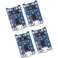 4pcs TP4056 1A Li-Ion Battery Charging Board Micro USB with Current Protection BMS. 