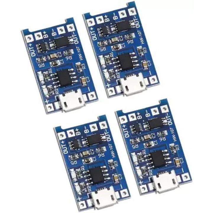 4pcs TP4056 1A Li-Ion Battery Charging Board Micro USB with Current Protection BMS