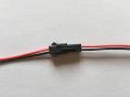 22 AWG JST SM 2 Pin Plug Male and Female Connector Adapter with 100 MM Electrical Cable Wire for LED Light, 5 Pairs. 