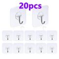 Pack of 20- Magic Hook Without Nails Transparent Strong Sticky Heavy Magic Wall Hook Reusable Adhesive Hooks Suction Cup Hook Hanger Strong Vacuum Holder For Wall Door Bathroom Kit. 