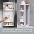 Rotatable Corner Cabinet For Holding Bathroom, Cosmetics & Makeup Products / Bathroom Cabinet  Water Proof / Bathroom Cabinet For Holding Accessories - Zain Appliances. 