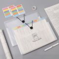 【FUN LIVE】 Waterproof A4 File Bag Organizer Data Book Document Large Capacity File Pouch Bill Folder Holder Portfolio Office Stationery. 