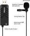 FIFINE USB Lavalier Microphone, Clip-on Cardioid Condenser Computer mic Plug and Play USB Lapel Microphone with Sound Card for PC and Mac-K053. 