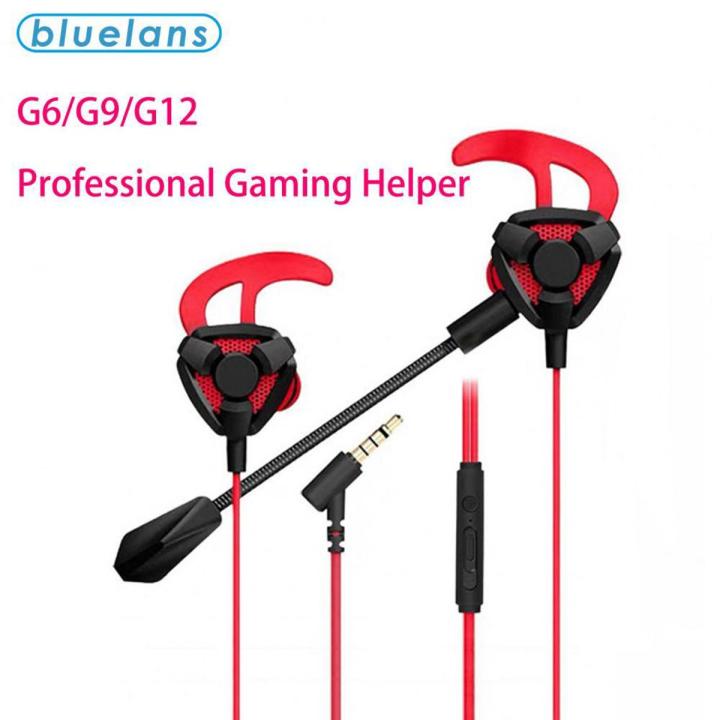 Professional G6/G9/G12 Gaming Earphones Wired In-ear Gaming Headset Real Stereo with Mic For Xiaomi Huawei Lenovo For PUBG CODM