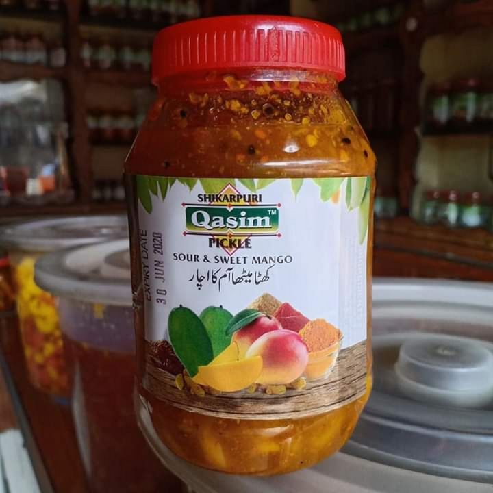 Mango Pickle Aam ka Achar Sweet & Sour Khatta Meetha - 500 gms - 100% Original Shikarpuri Achar - Qasim Shikarpuri Pickles and Chatnis