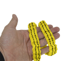 5 Pack Retractable Bungee Cord With Aluminum Lock Carabiner And Adjustable Loop End Yellow. 