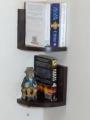 2 PIECE ANGLE WALL HANGING SHELF (6 X 6 X 9 INCHES) DARK BROWN. 