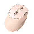 T - Wolf Ray Wolf Q7 Wireless Mouse Dual-Mode Charging Mute Office Cute Pink Usb Bluetooth Mouse Private Mould. 