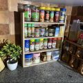 4 Shelf Kitchen Wall Hanging Rack. Large Storage Capacity. Wall Spice Shelf Organizer. 