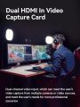 Video Capture Card - SOOMFON Dual Hdmi Input up to 4K30fps Video Capture Device, and USB3.0 Type C Game Capture 1080P60fps for Live Streaming, Video Record and more. 